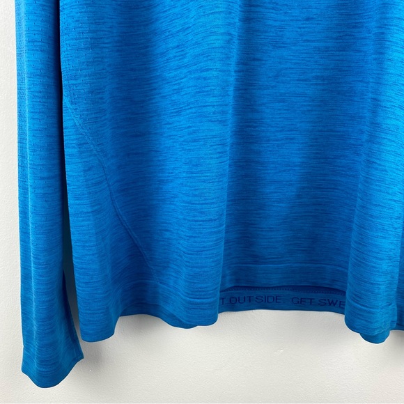 Lululemon size XL Men’s Heathered Blue Metal Vent Tech 1/2 Zip Long Sleeve Top - Picture 3 of 8